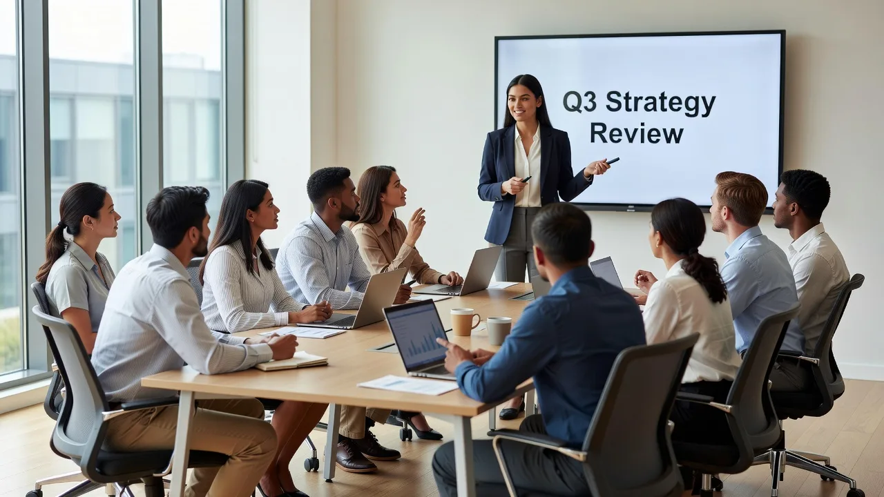 A group of professionals in a corporate training workshop
