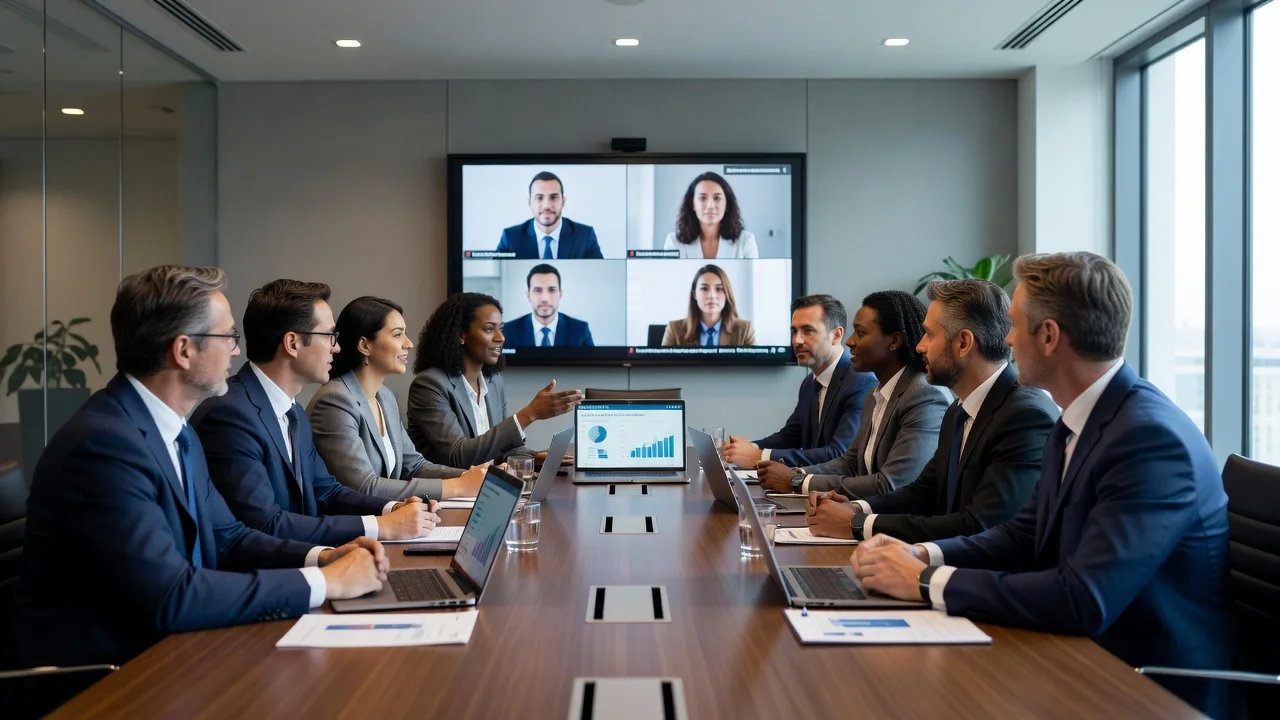 Global business meeting
